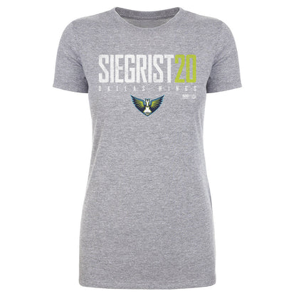 Maddy Siegrist Dallas Wings Elite WHT Womens T Shirt 500 Level Officially Licensed Fan Gear