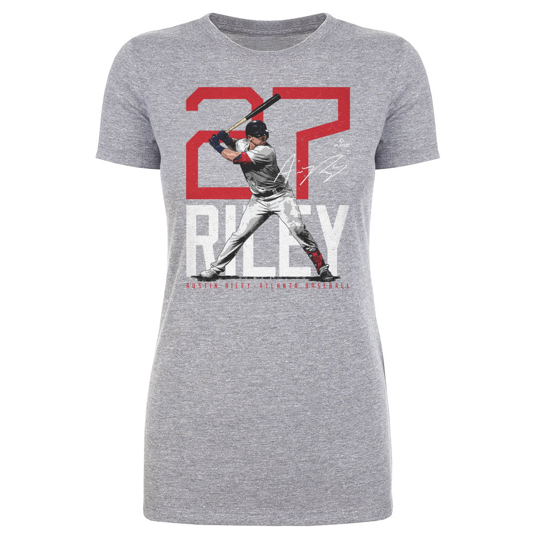 Austin Riley Atlanta Bold Number WHT