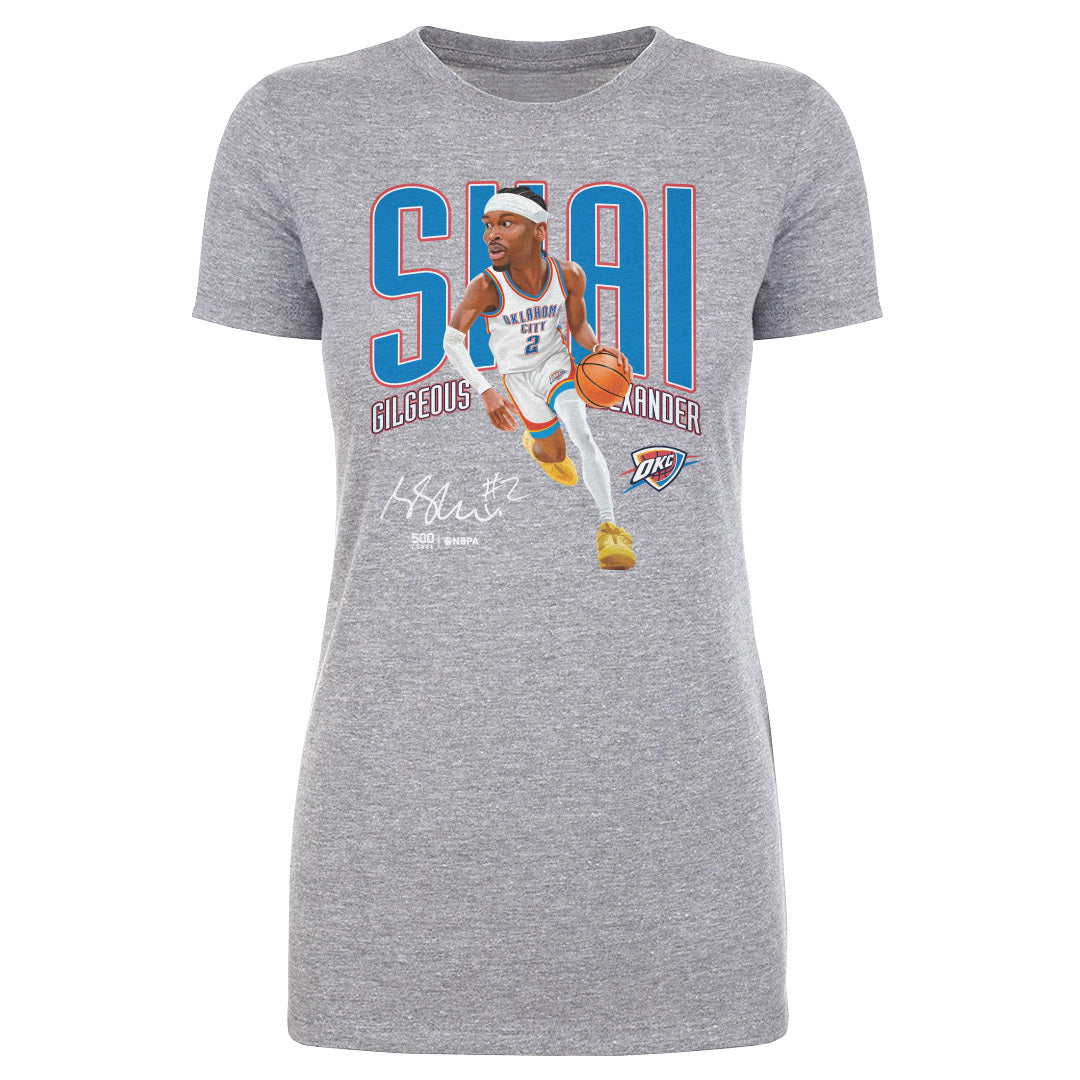 Shai Gilgeous-Alexander Oklahoma City Thunder Caricature WHT