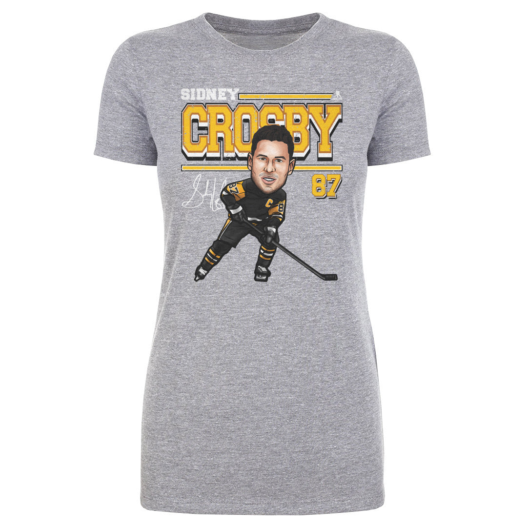 Sidney Crosby Pittsburgh Cartoon WHT