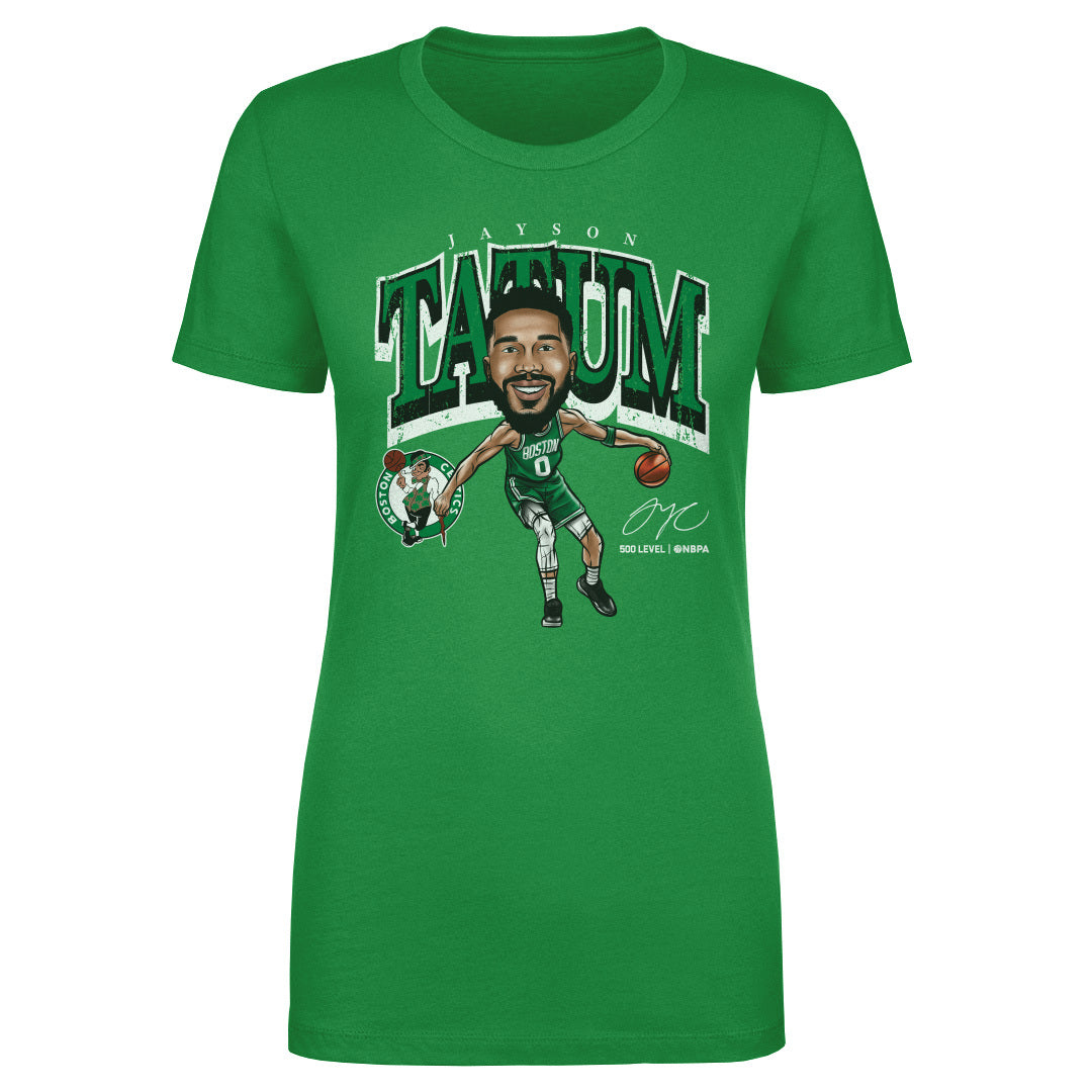 Jayson Tatum Boston Celtics Cartoon WHT