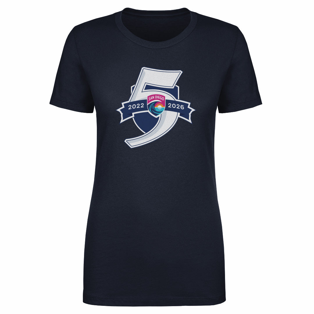 San Diego Wave FC 5 Seasons Logo WHT