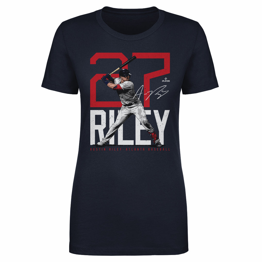 Austin Riley Atlanta Bold Number WHT