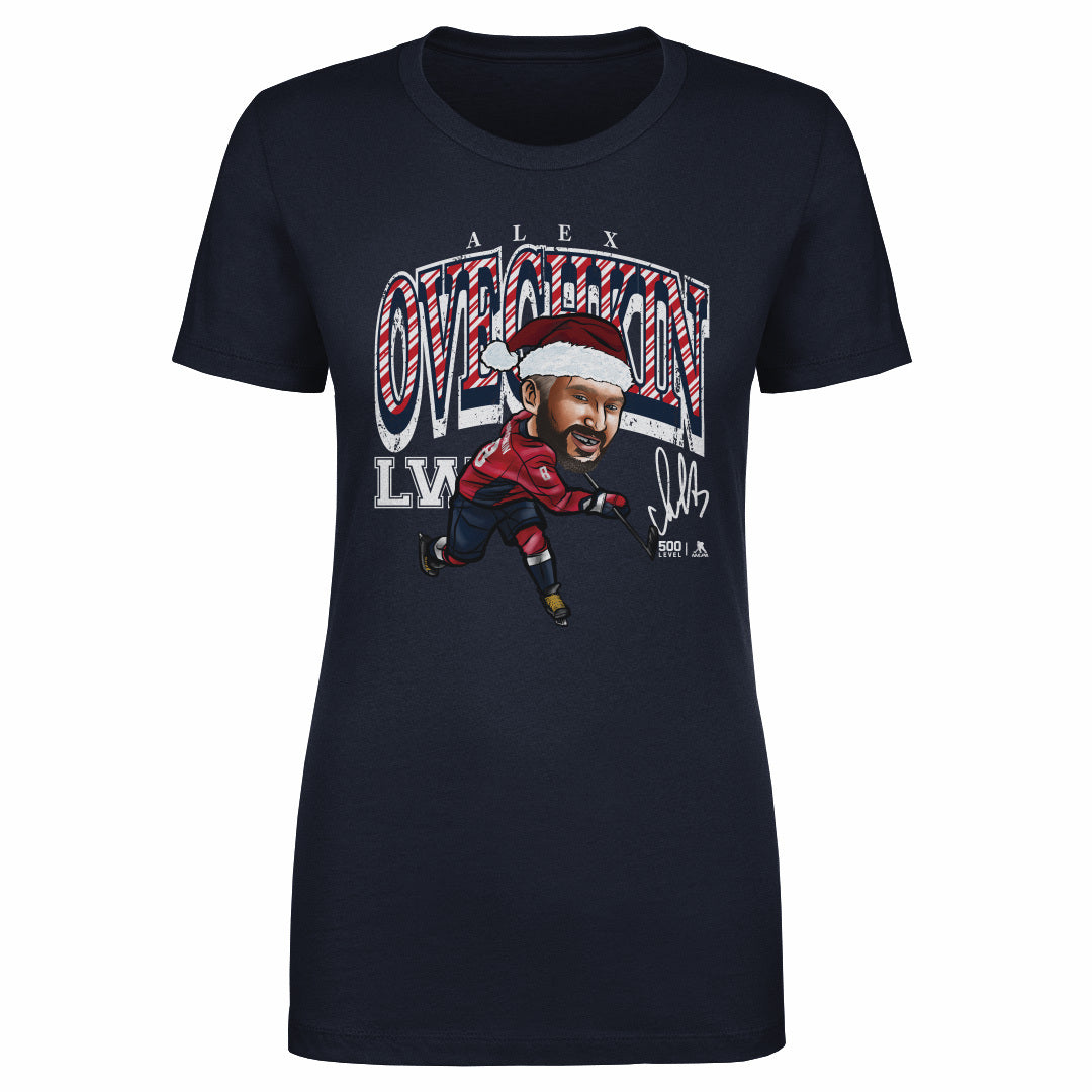 Alex Ovechkin Washington Cartoon Santa Hat WHT