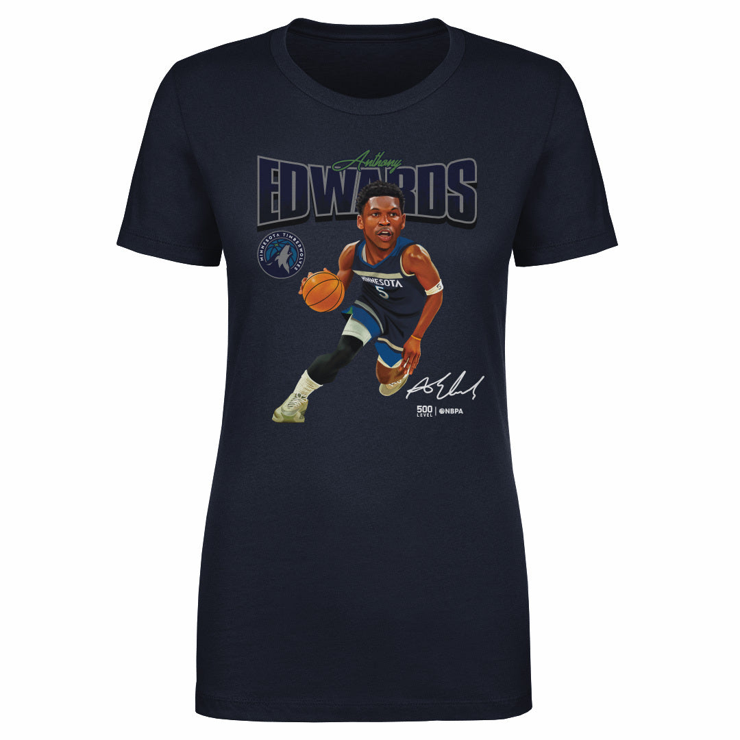Anthony Edwards Minnesota Timberwolves Caricature WHT