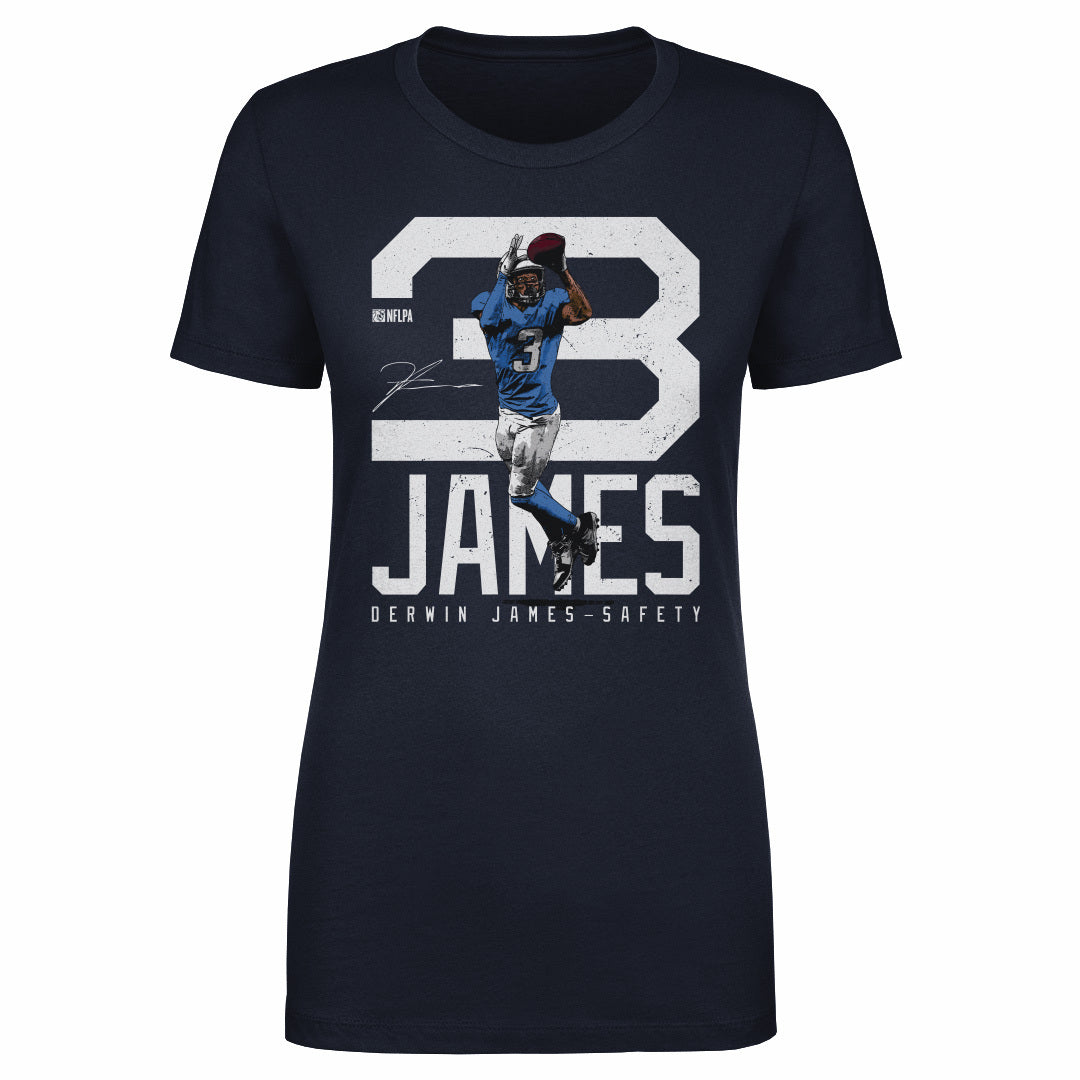 Derwin James Los Angeles C Bold Number WHT