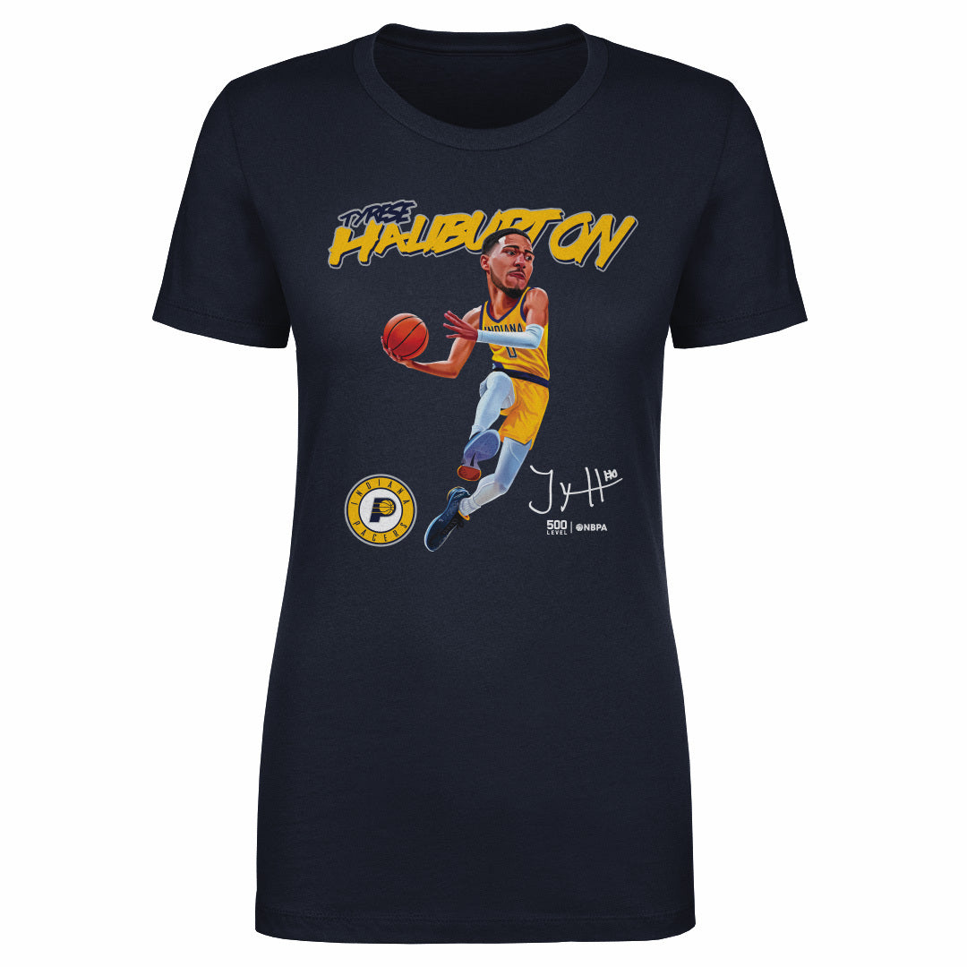 Tyrese Haliburton Indiana Pacers Caricature WHT