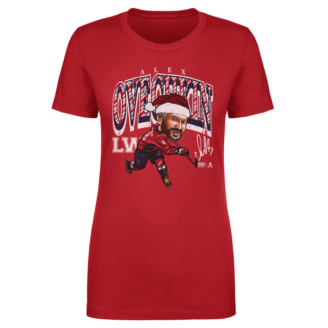 Alex Ovechkin Washington Cartoon Santa Hat WHT