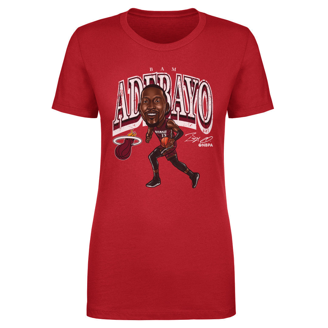 Bam Adebayo Miami Heat Cartoon WHT