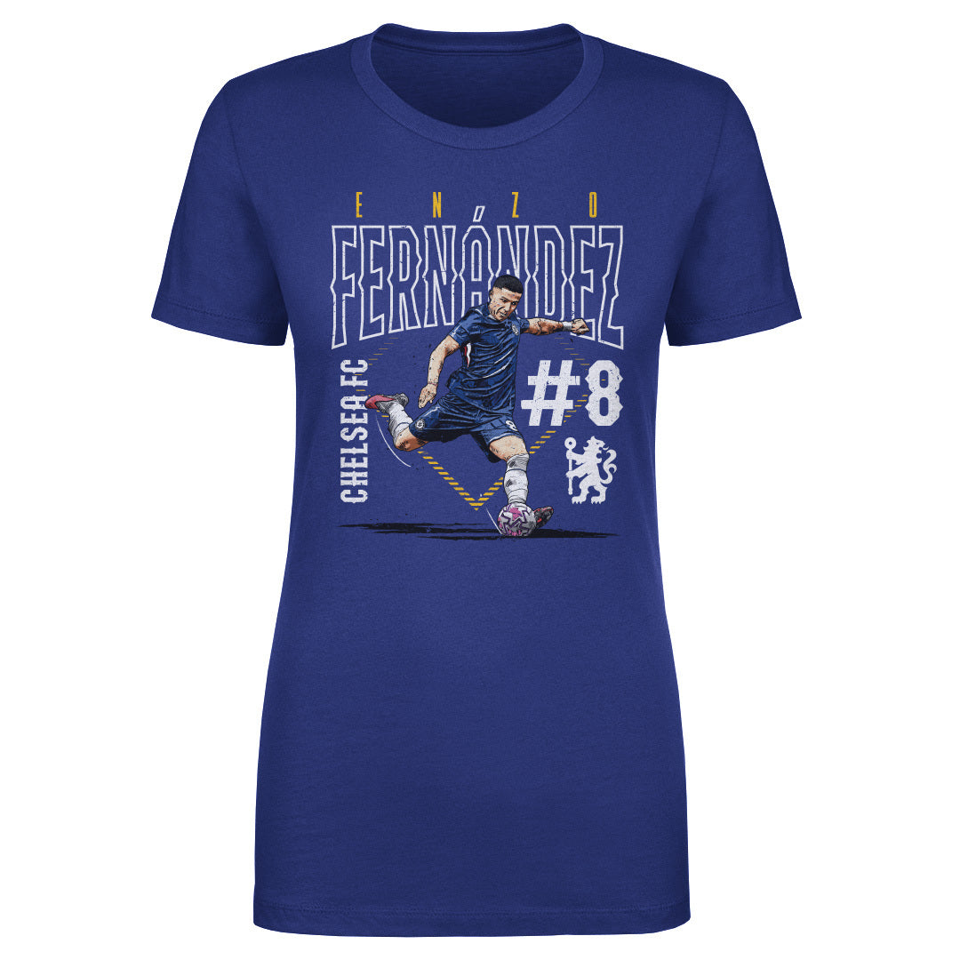 Enzo Fernandez Chelsea FC Outline Number WHT