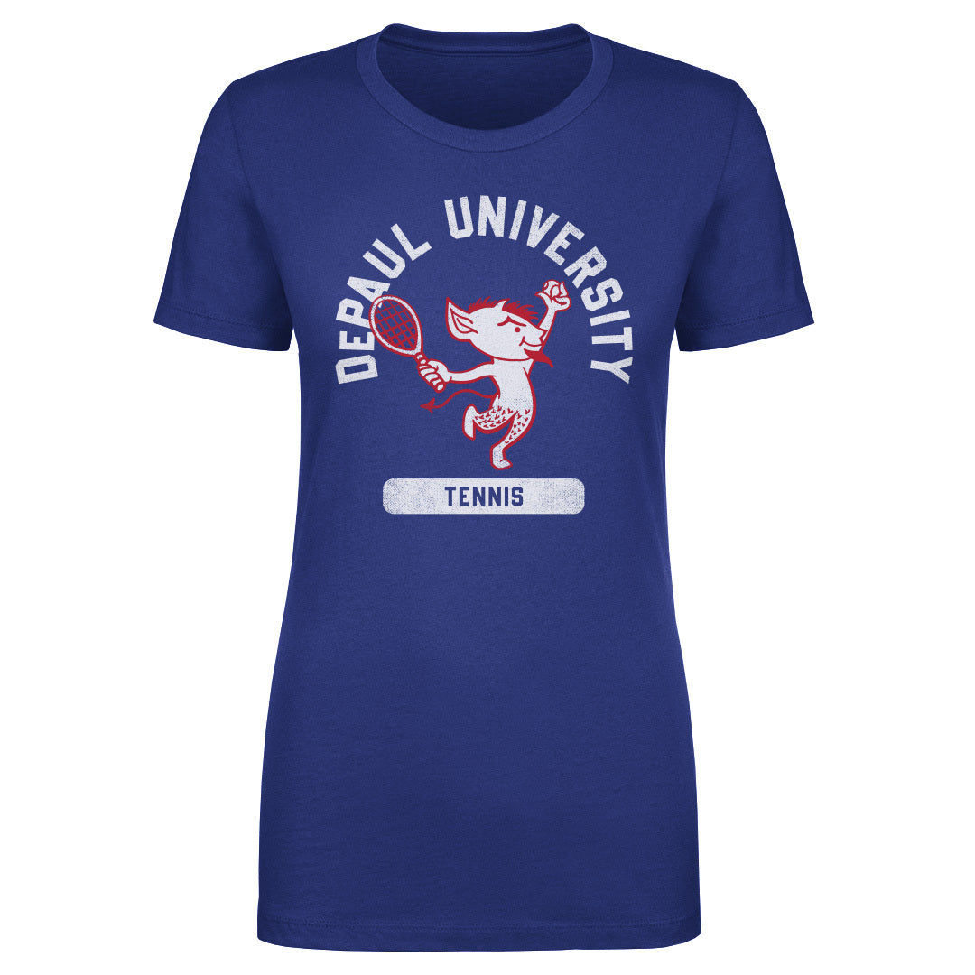 DePaul Blue Demons Mascot Tennis WHT