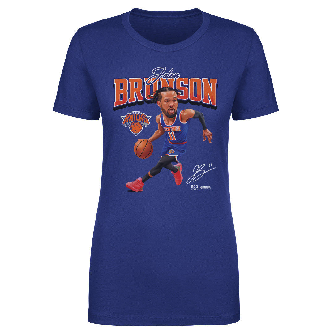 Jalen Brunson New York Knicks Caricature WHT