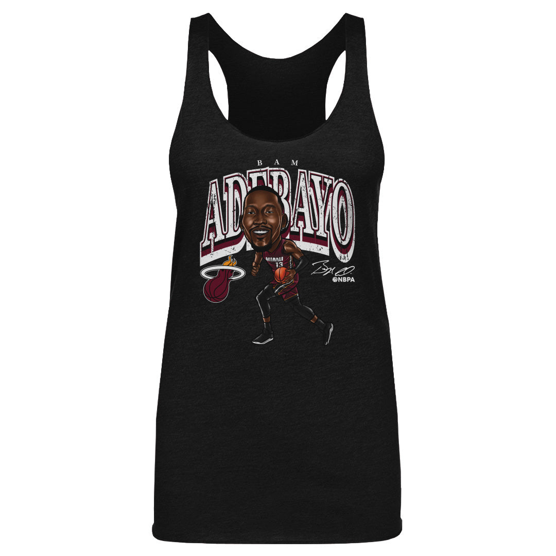 Bam Adebayo Miami Heat Cartoon WHT