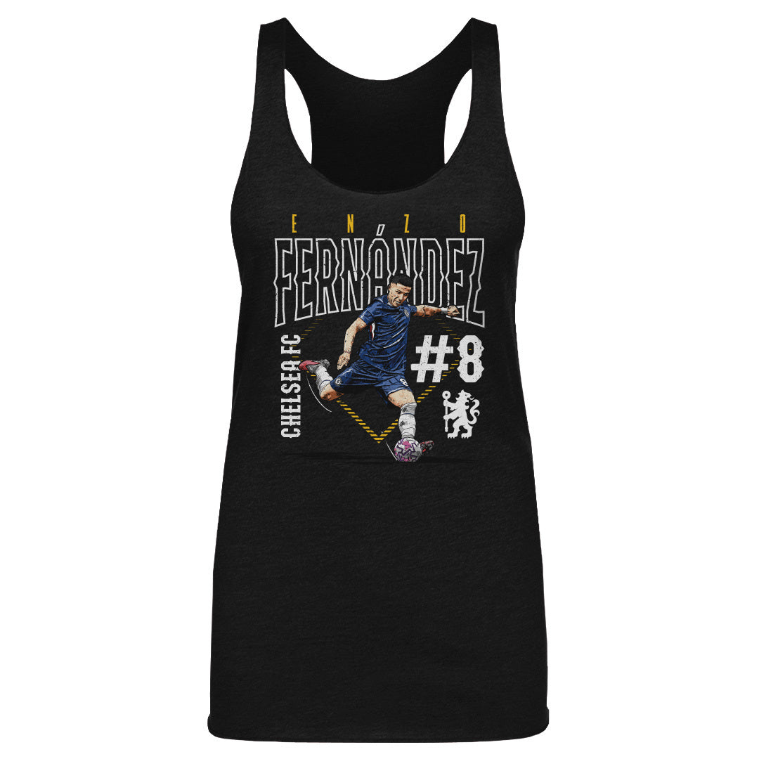 Enzo Fernandez Chelsea FC Outline Number WHT