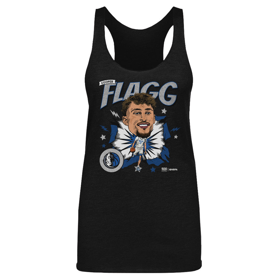 Cooper Flagg Dallas Mavericks Caricature WHT