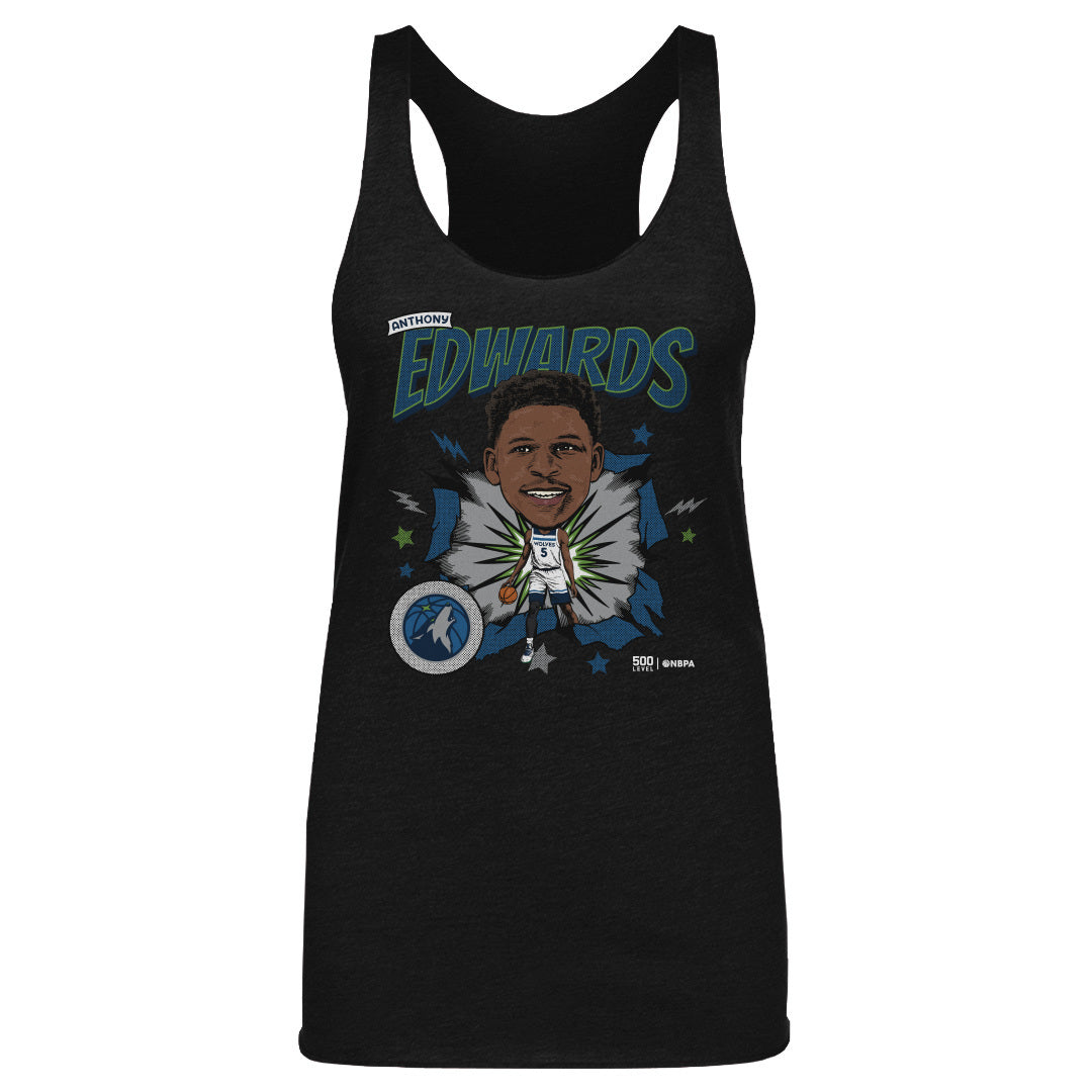 Anthony Edwards Minnesota Timberwolves Caricature Retro WHT