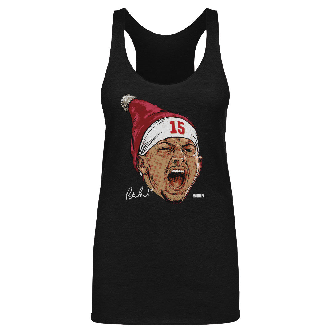 Patrick Mahomes Kansas City Portrait Santa Hat WHT