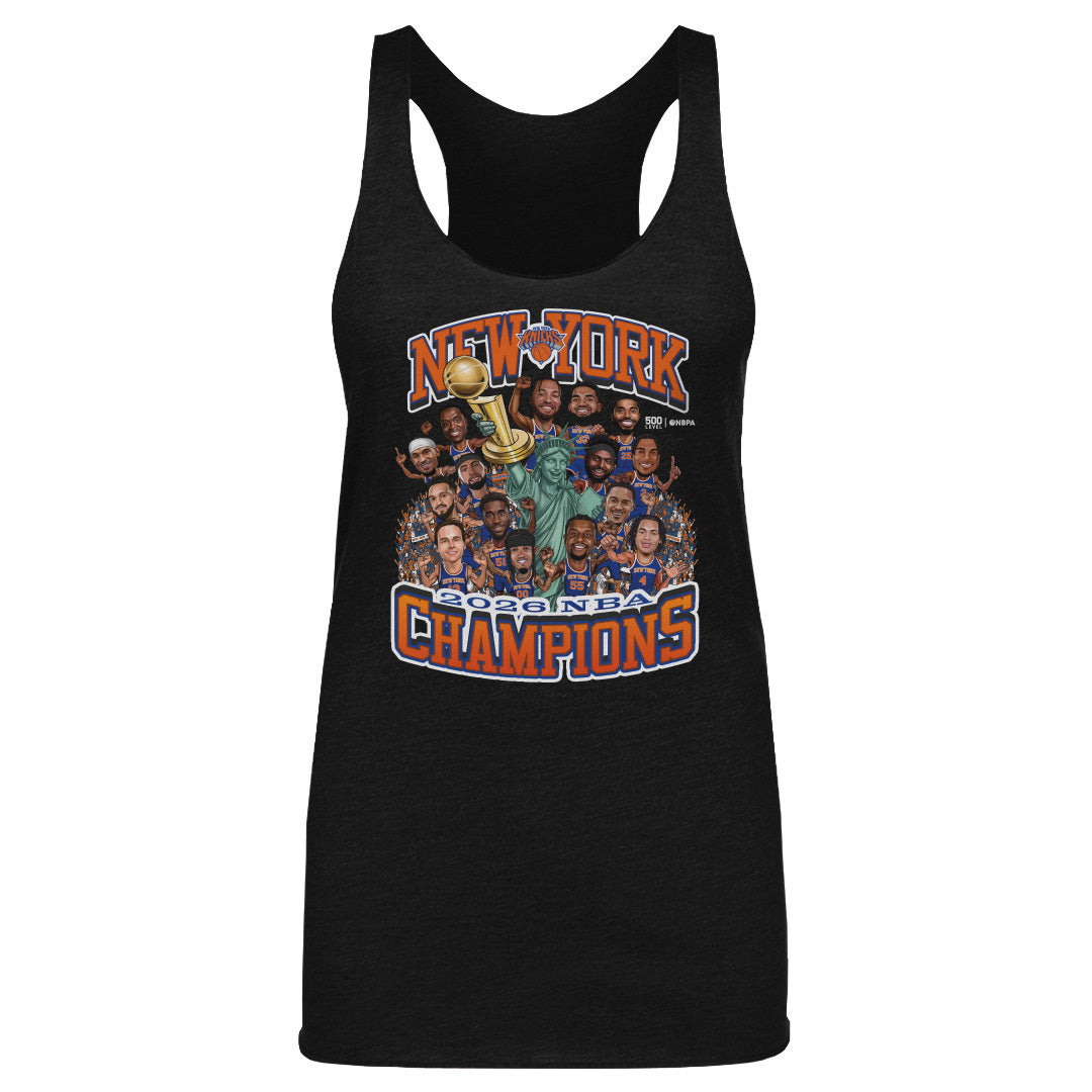New York Knicks NBA Finals 2026 Champions Caricature WHT