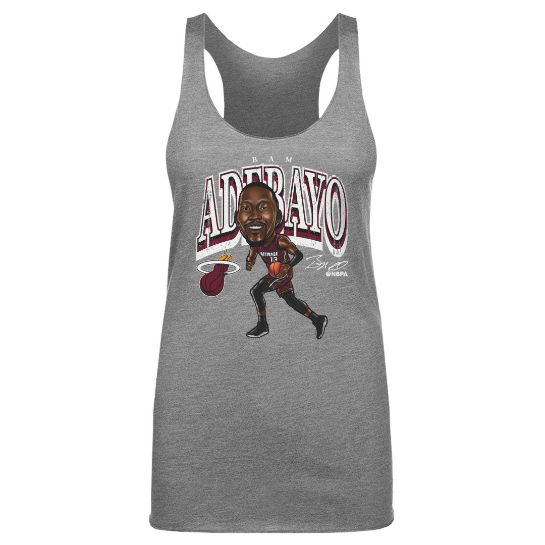 Bam Adebayo Miami Heat Cartoon WHT