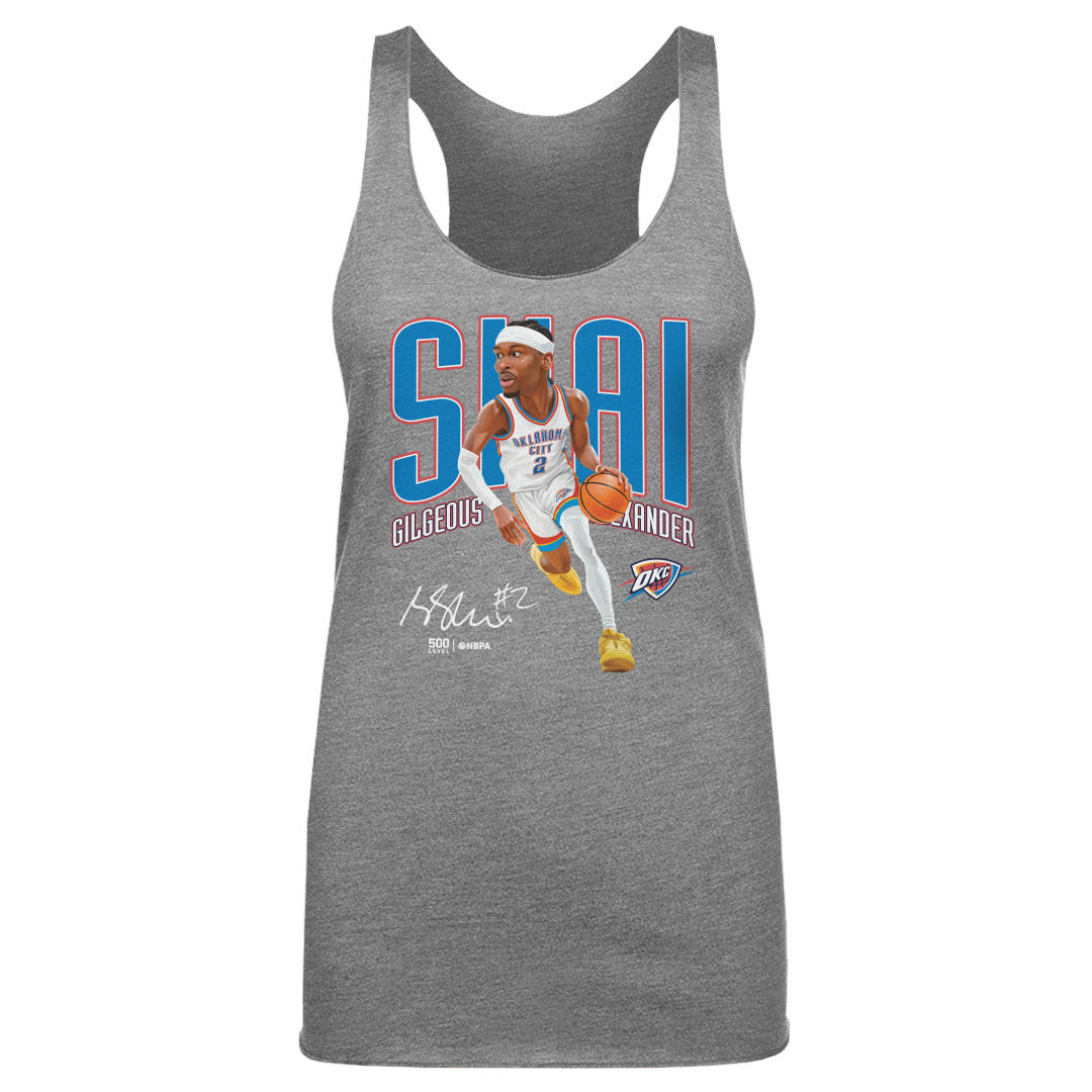 Shai Gilgeous-Alexander Oklahoma City Thunder Caricature WHT