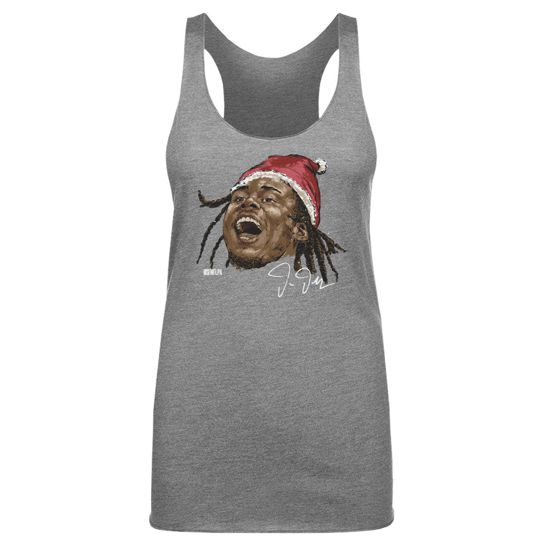 Justin Jefferson Minnesota Portrait Santa Hat WHT