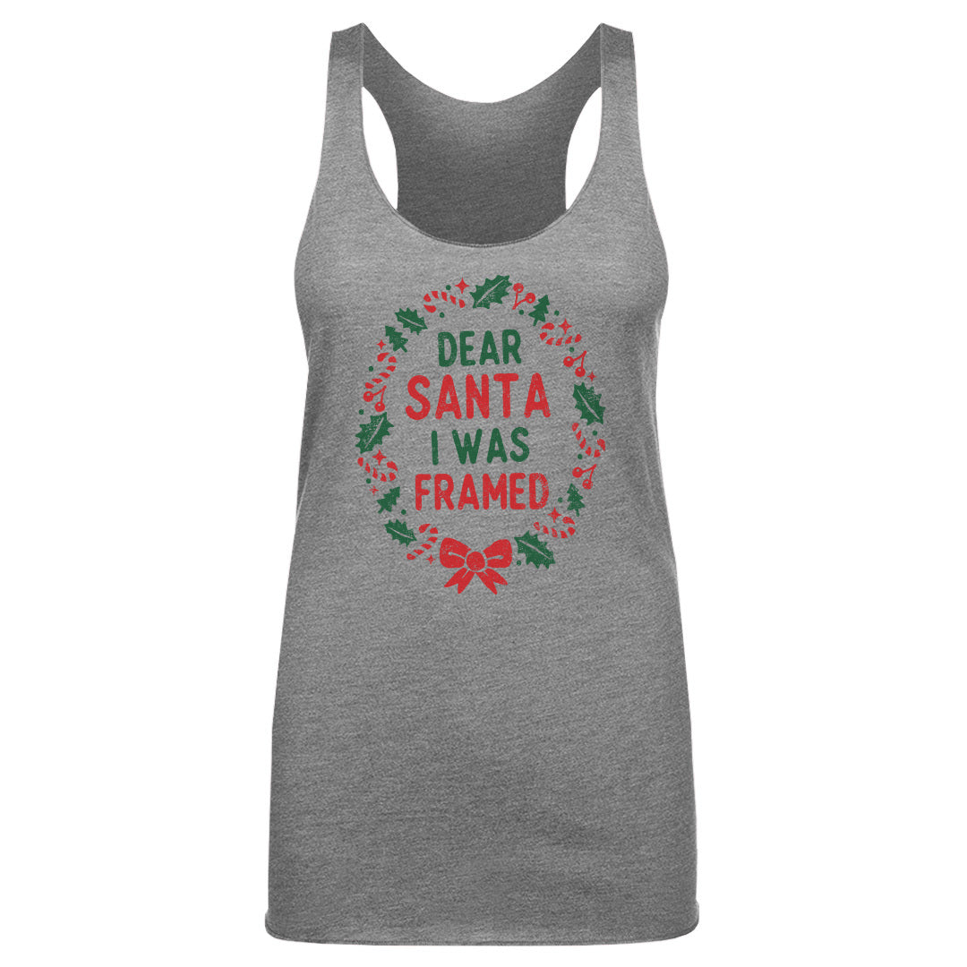 Christmas Dear Santa I Was Framed WHT