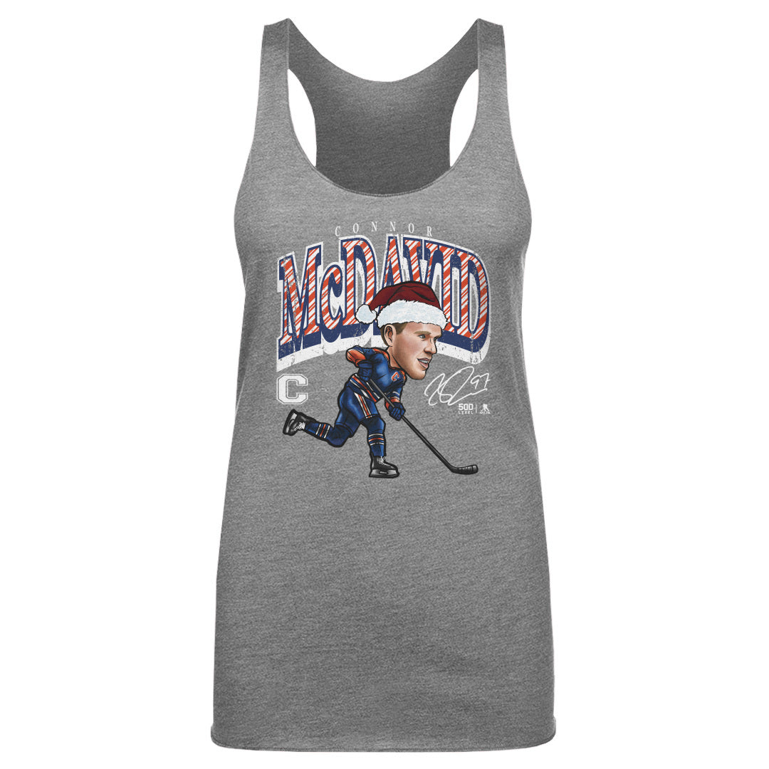 Connor McDavid Edmonton Cartoon Santa Hat WHT