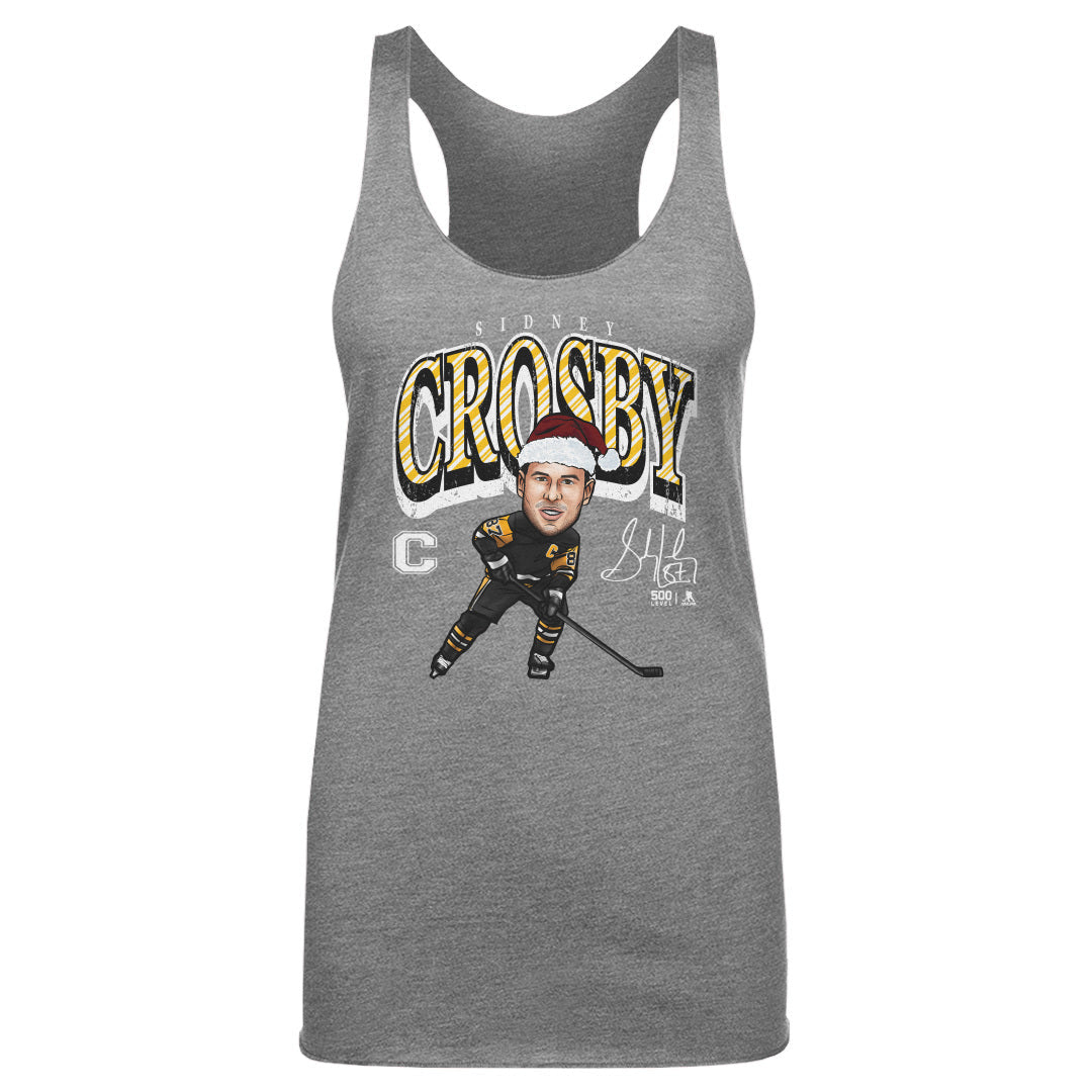 Sidney Crosby Pittsburgh Cartoon Santa Hat WHT