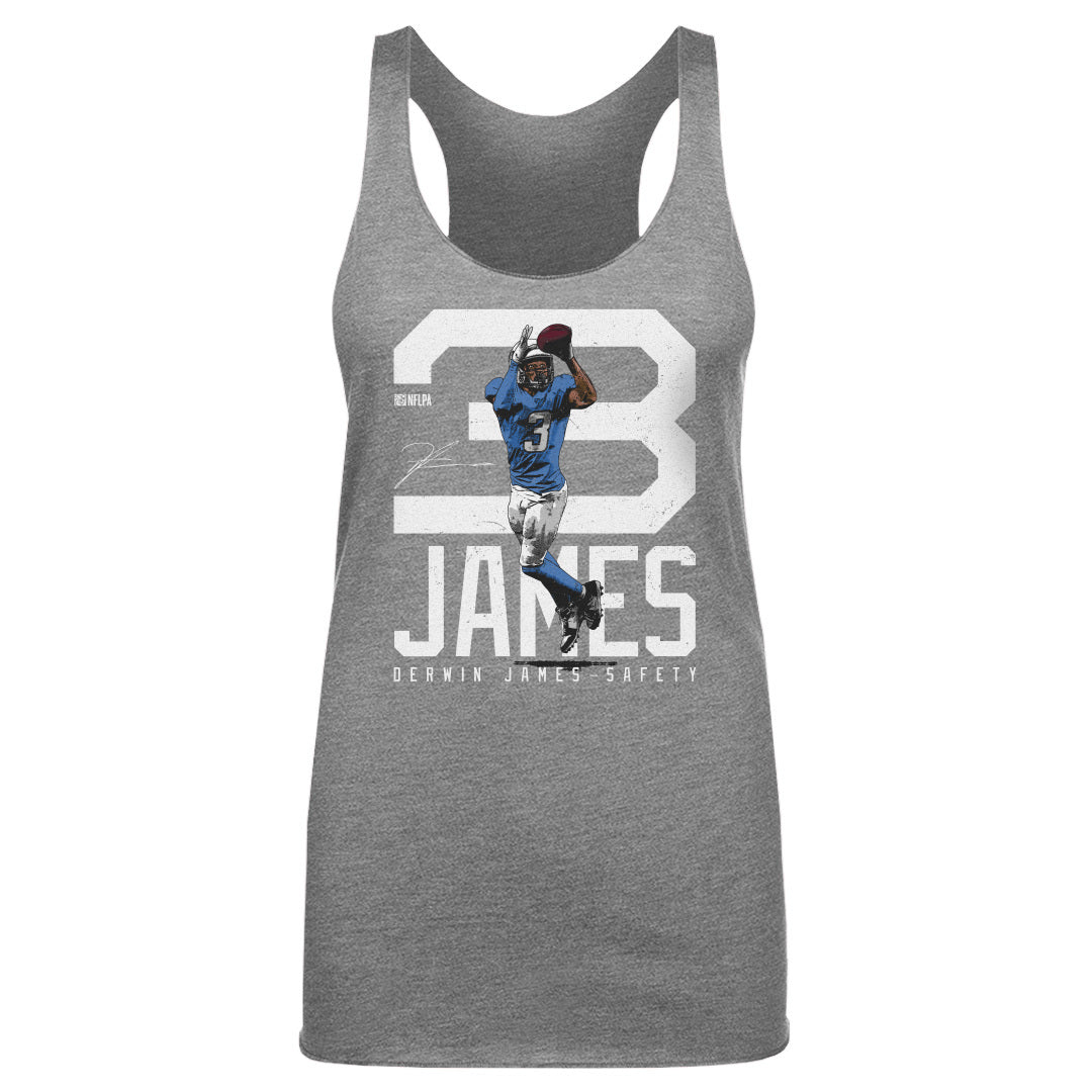 Derwin James Los Angeles C Bold Number WHT