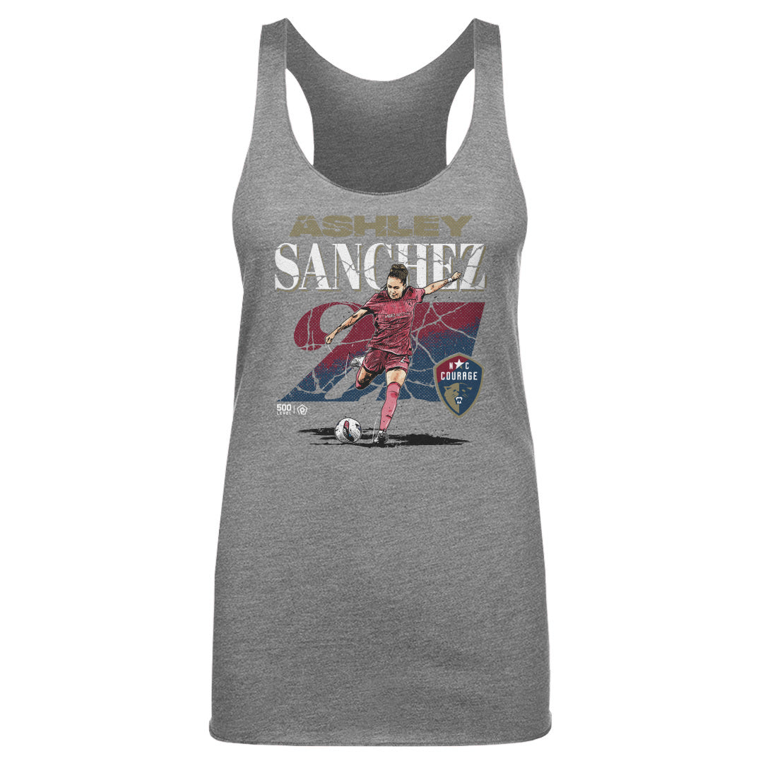 Ashley Sanchez North Carolina Courage Cracked Number WHT