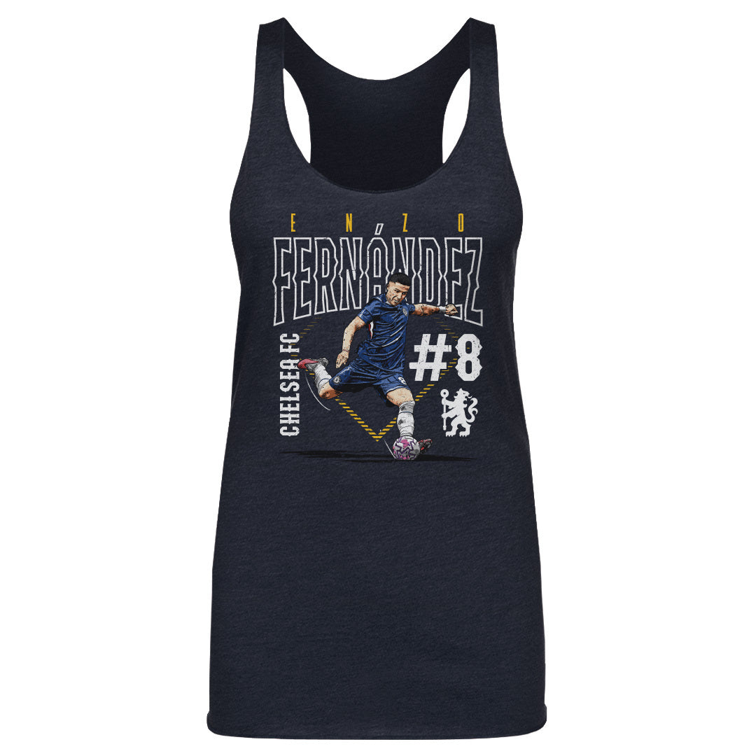 Enzo Fernandez Chelsea FC Outline Number WHT