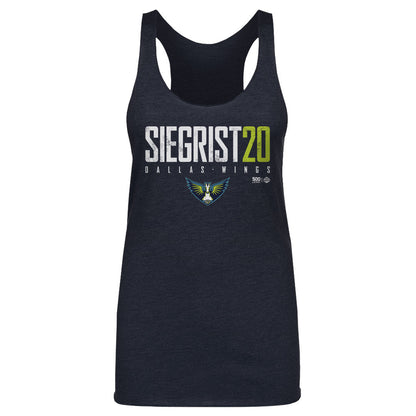 Maddy Siegrist Dallas Wings Elite WHT Womens Tank Top 500 Level Officially Licensed Fan Gear