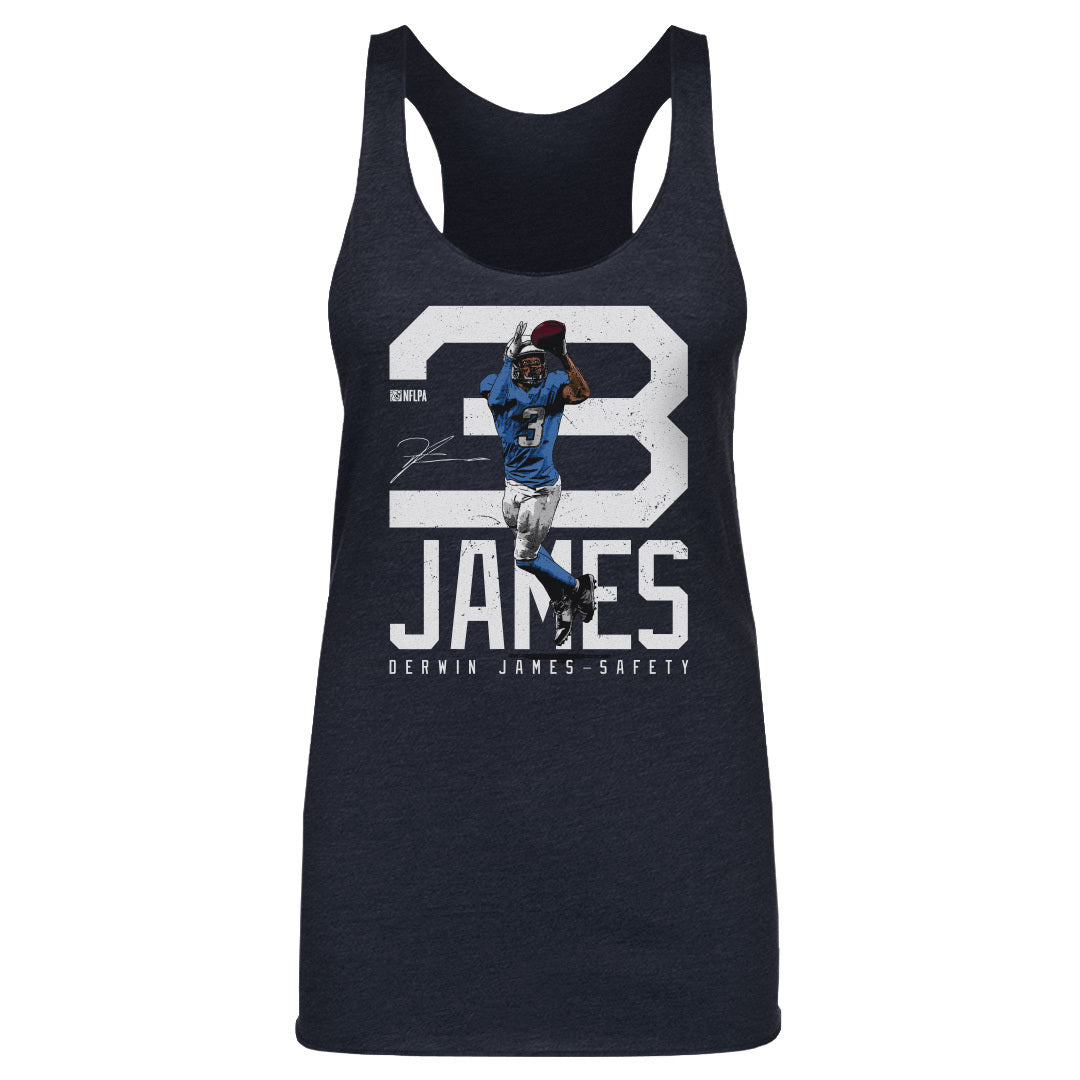 Derwin James Los Angeles C Bold Number WHT