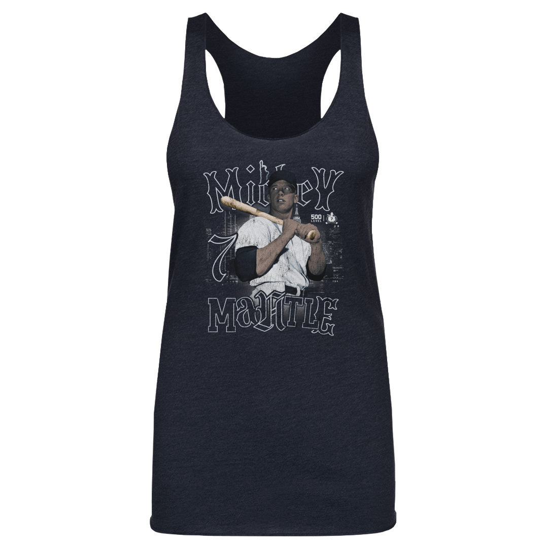 Mickey Mantle New York Y Skyline WHT