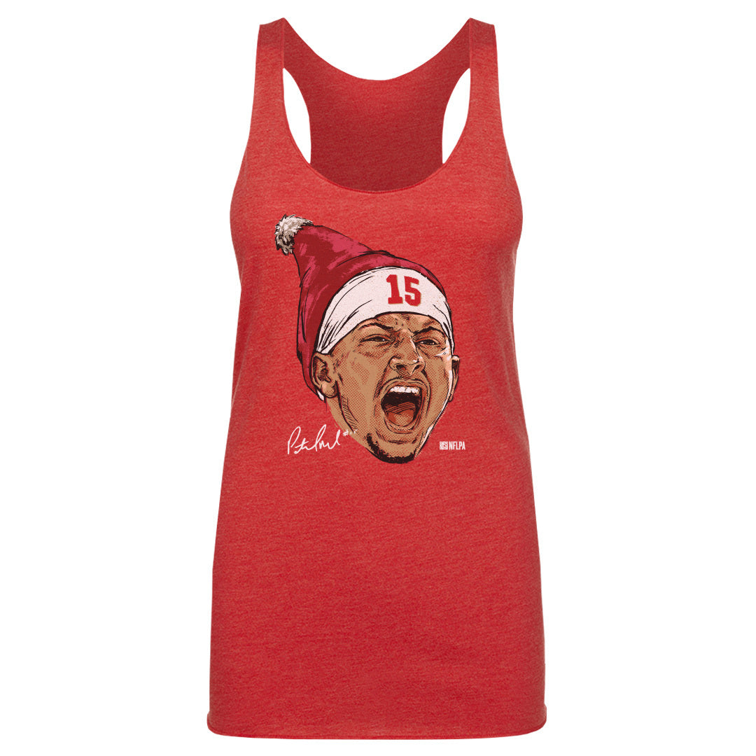 Patrick Mahomes Kansas City Portrait Santa Hat WHT