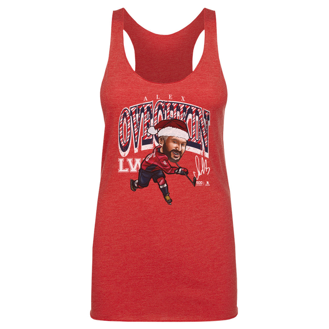 Alex Ovechkin Washington Cartoon Santa Hat WHT