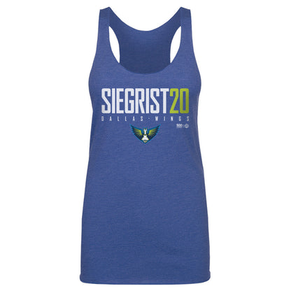 Maddy Siegrist Dallas Wings Elite WHT Womens Tank Top 500 Level Officially Licensed Fan Gear