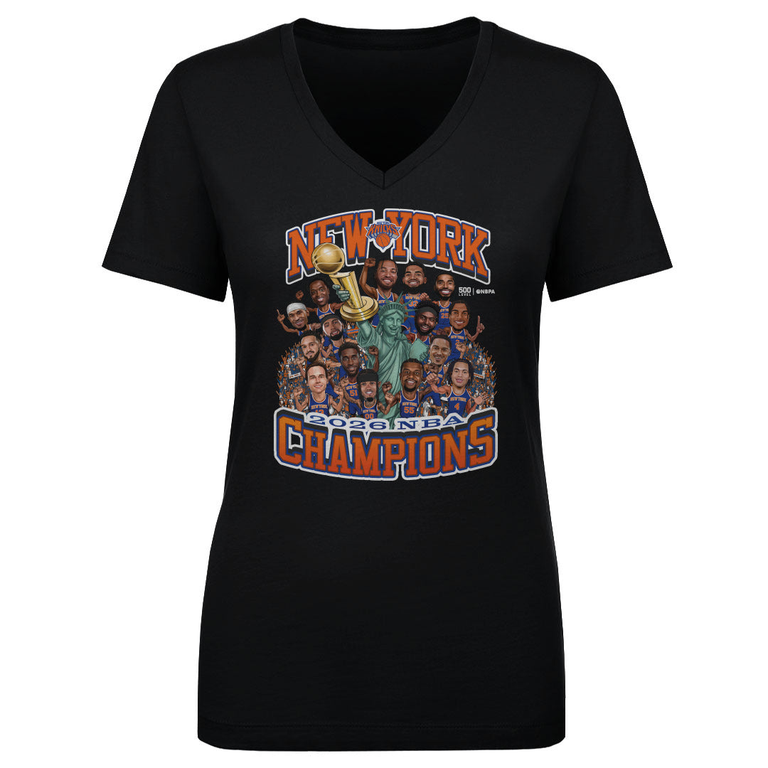 New York Knicks NBA Finals 2026 Champions Caricature WHT