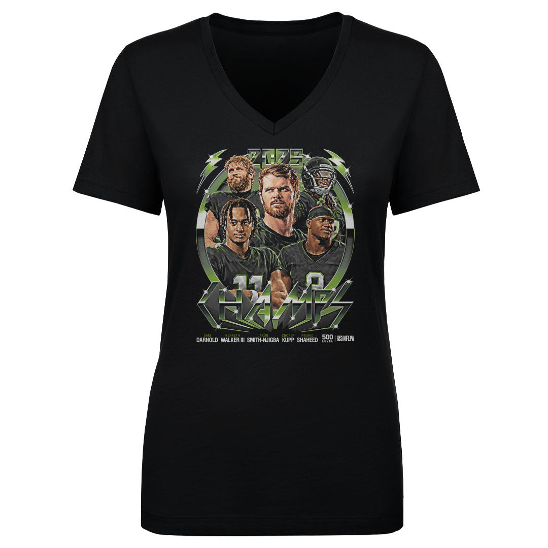 Seattle Football 2025 Champs Vintage Neon WHT