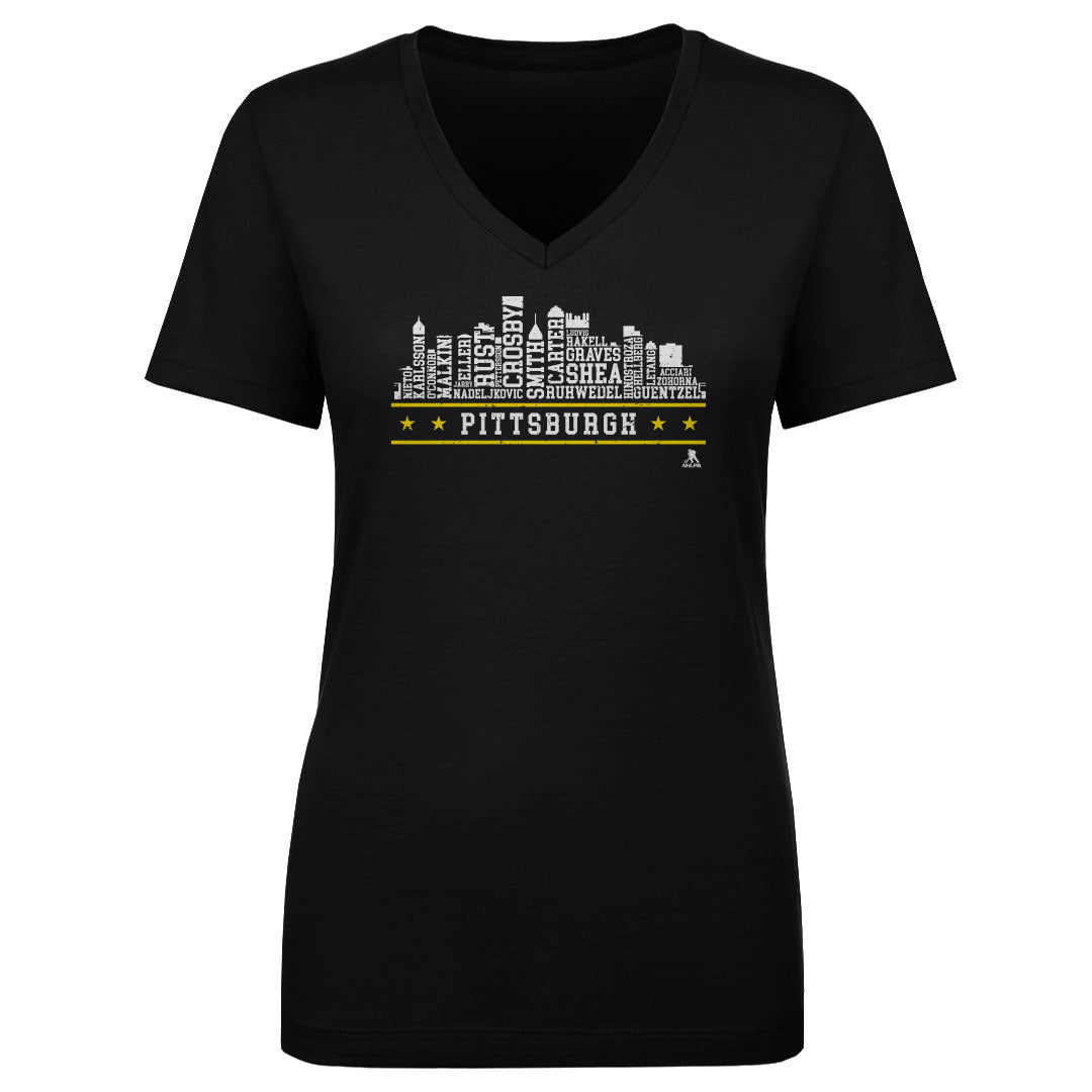 Pittsburgh Hockey Roster Skyline 23 WHT