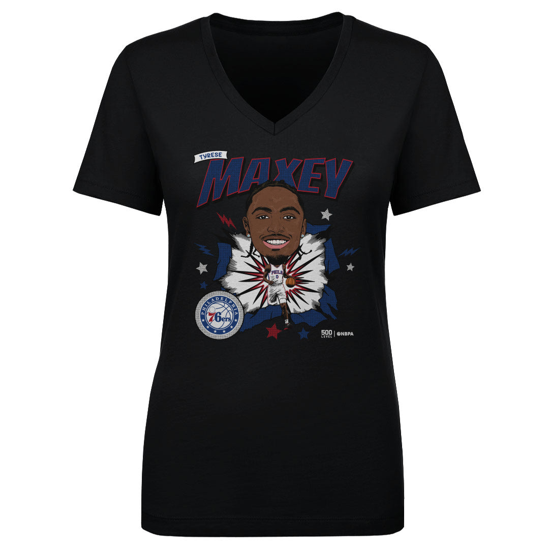 Tyrese Maxey Philadelphia 76ers Caricature WHT