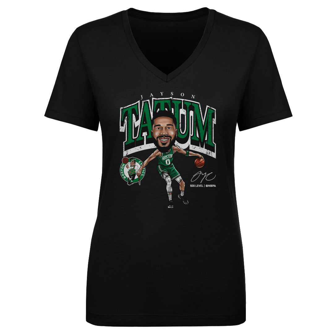 Jayson Tatum Boston Celtics Cartoon WHT