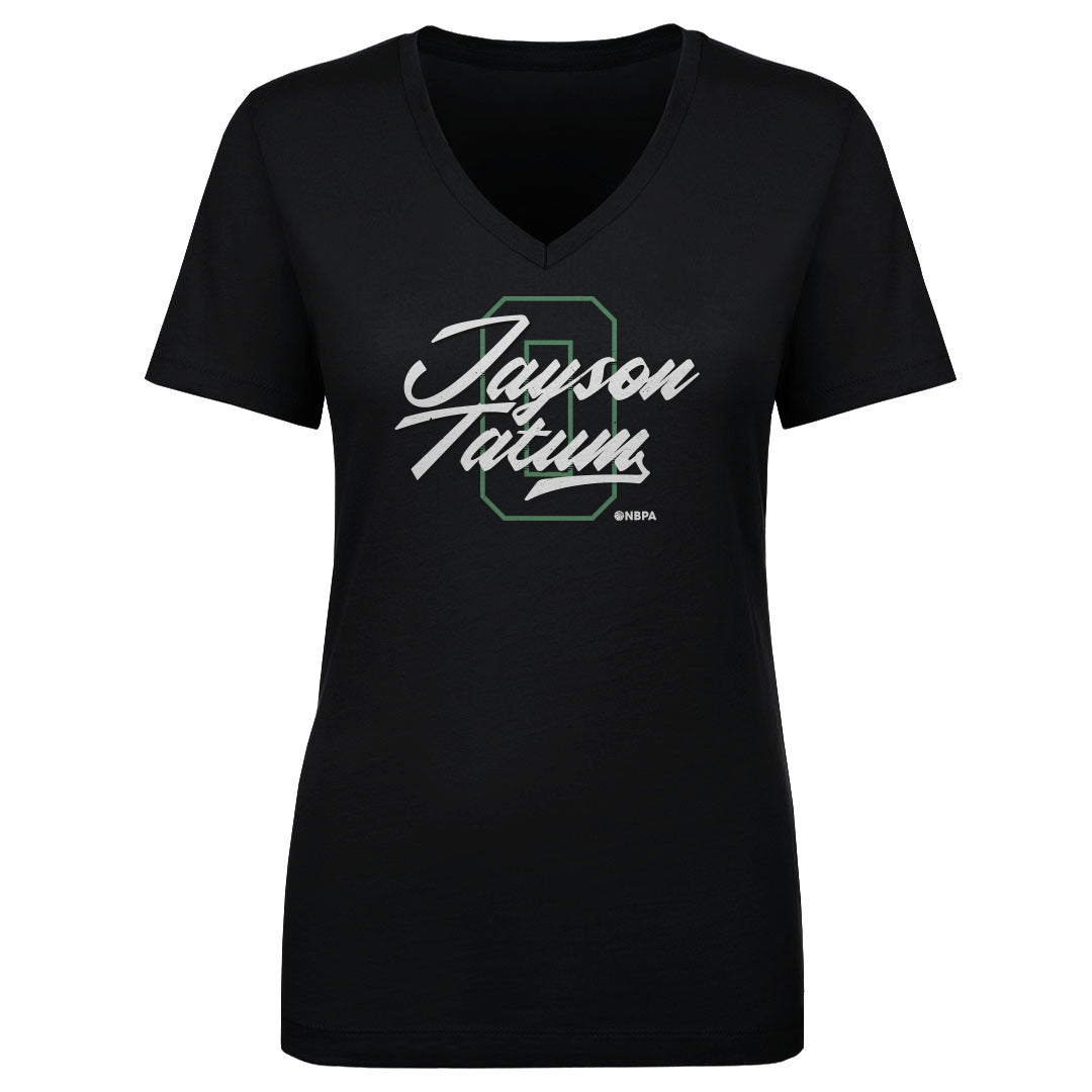 Jayson Tatum Boston Number Script WHT