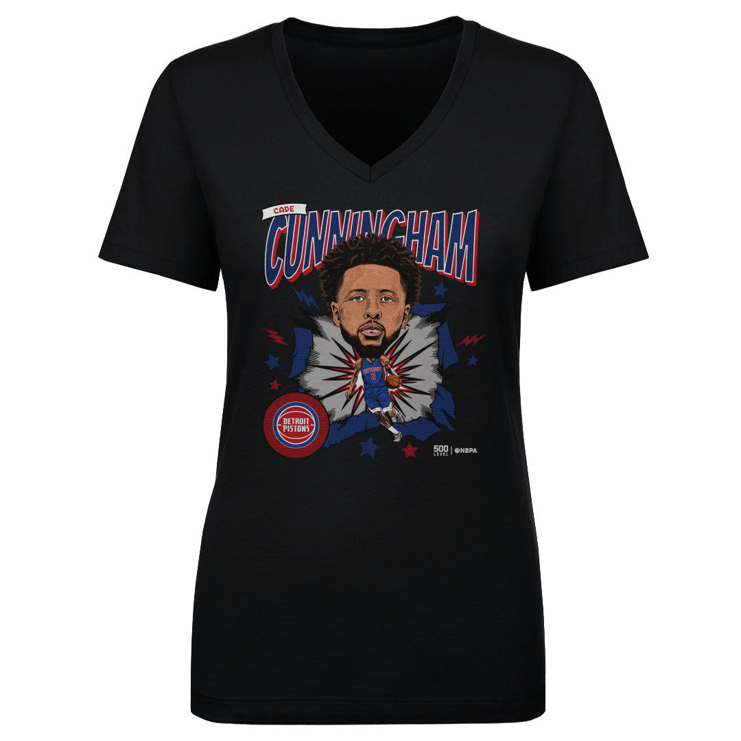 Cade Cunningham Detroit Pistons Caricature WHT