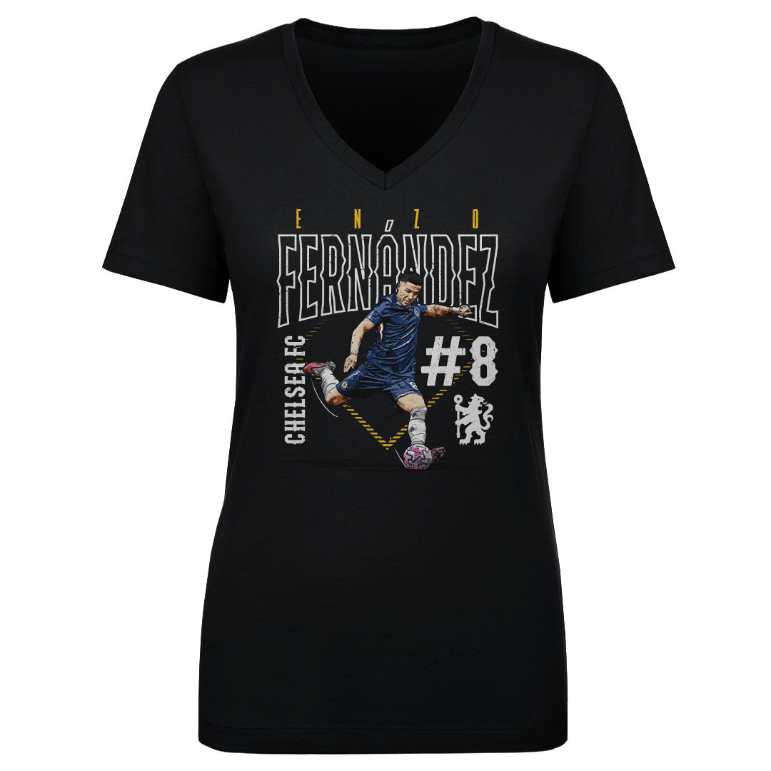 Enzo Fernandez Chelsea FC Outline Number WHT