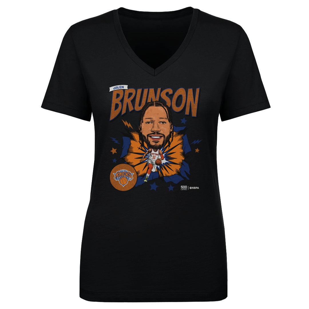 Jalen Brunson New York Knicks Caricature Retro WHT