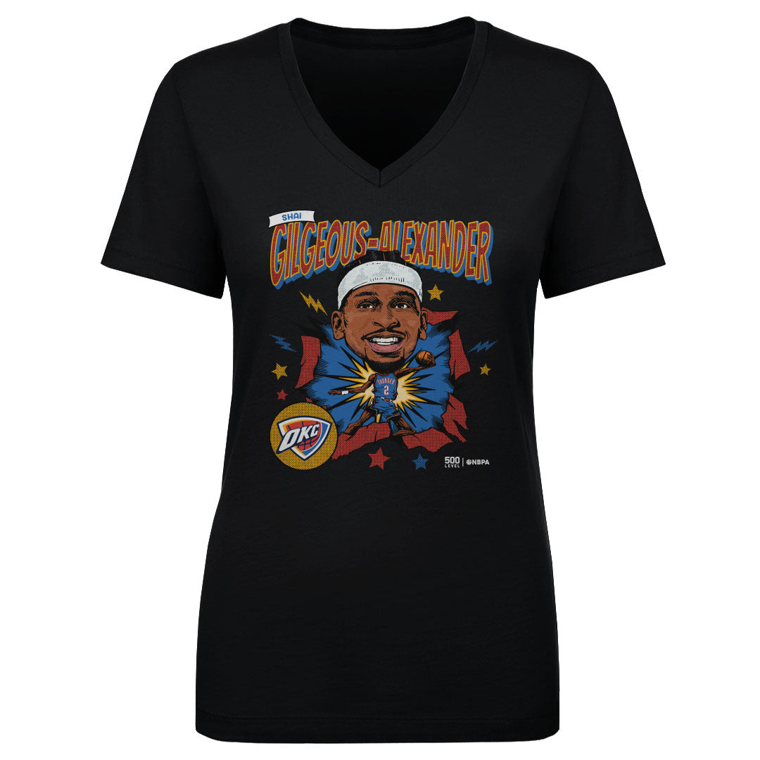 Shai Gilgeous-Alexander Oklahoma City Thunder Caricature Retro WHT