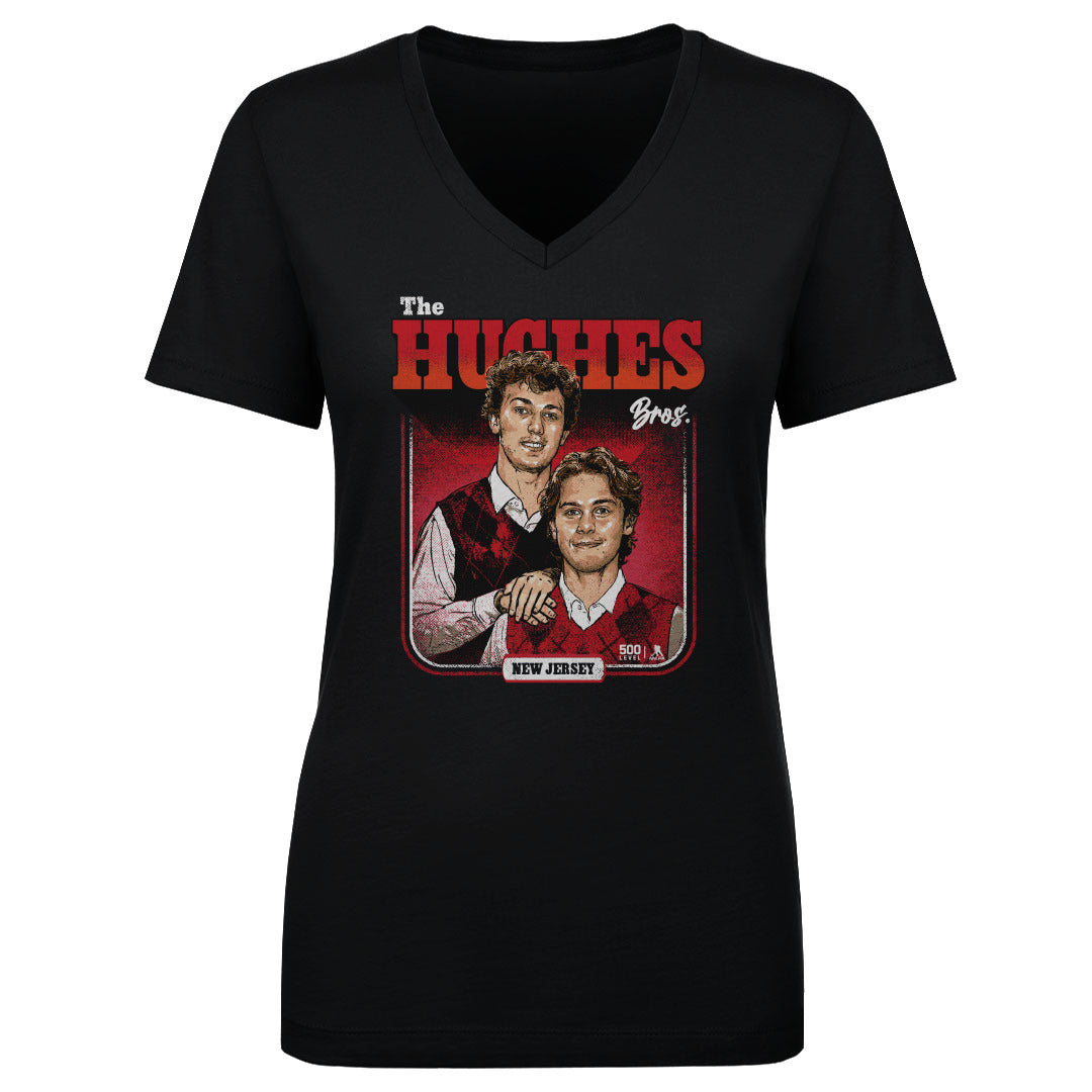 Luke Hughes & Jack Hughes New Jersey Step Brothers WHT