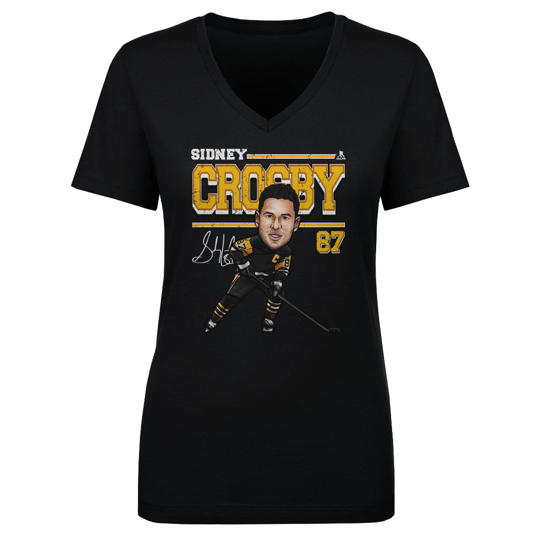 Sidney Crosby Pittsburgh Cartoon WHT