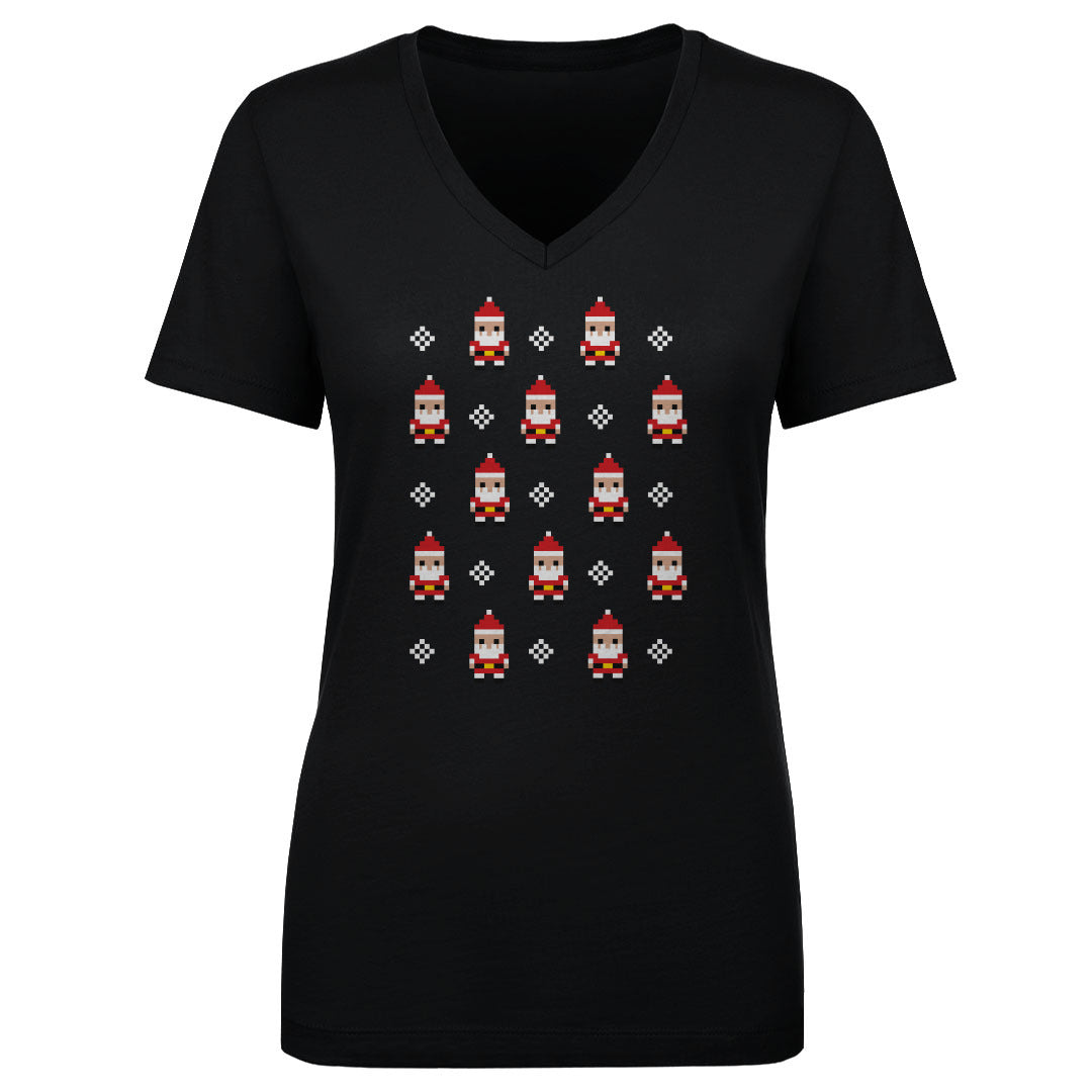 Christmas 8-bit Santas WHT